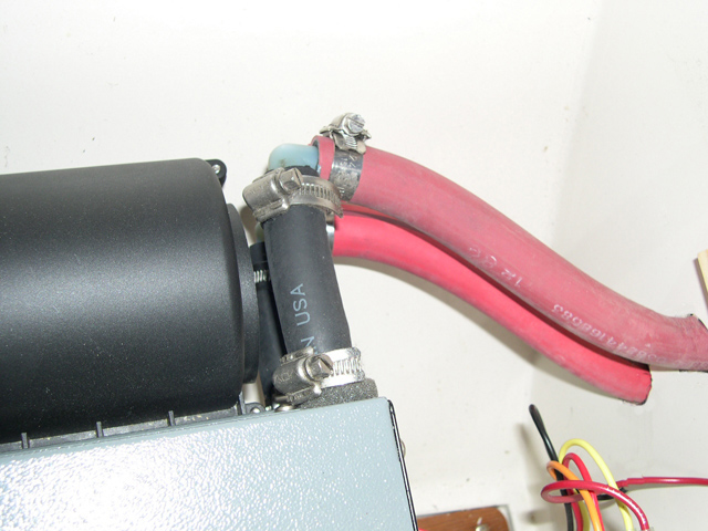 Rear of heater